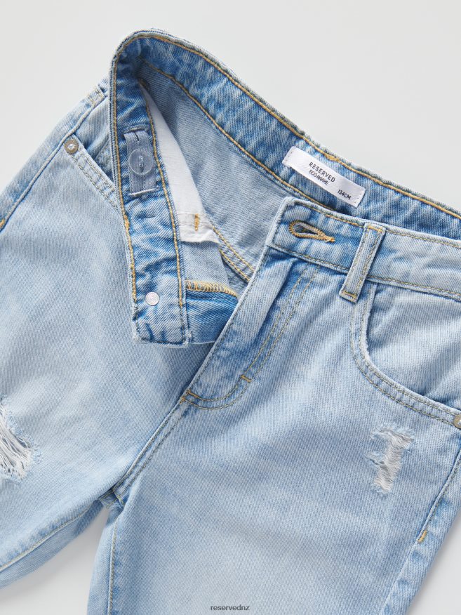 Reserved Girls Distressed Mom Fit Jeans P6H08T1919 Apparel Blue