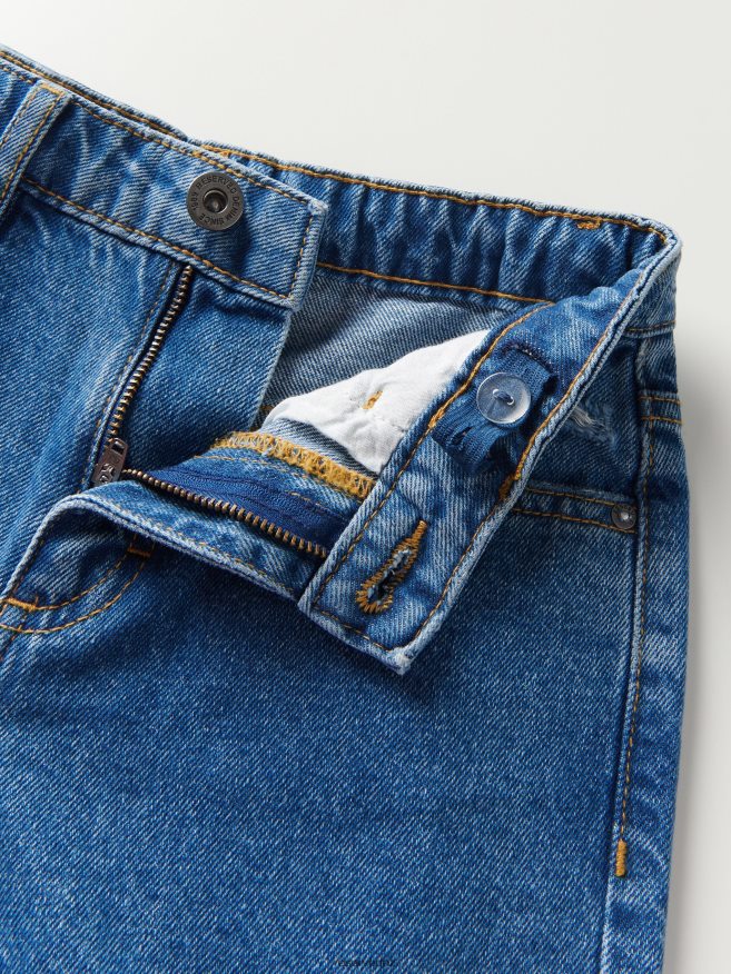 Reserved Girls Distressed Straight Jeans P6H08T1863 Apparel Blue