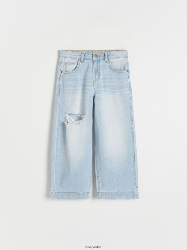 Reserved Girls High Waist Jeans With Wide Legs P6H08T1755 Apparel Blue
