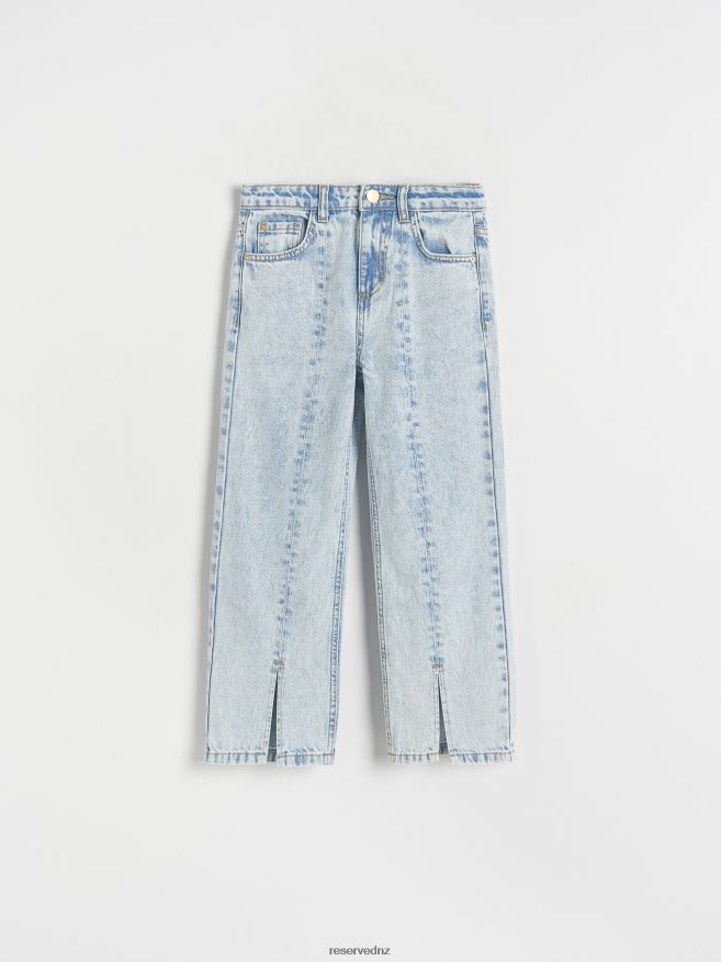 Reserved Girls Ripped Straight Jeans P6H08T1743 Apparel Blue