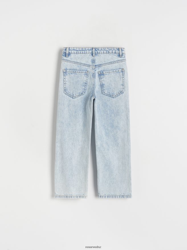 Reserved Girls Ripped Straight Jeans P6H08T1743 Apparel Blue