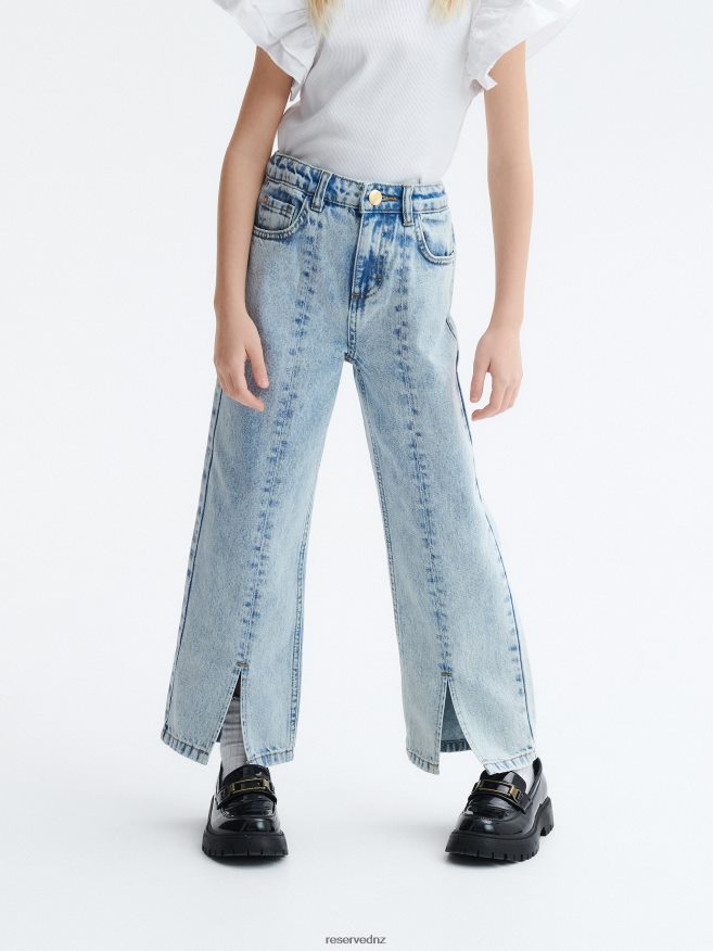 Reserved Girls Ripped Straight Jeans P6H08T1743 Apparel Blue
