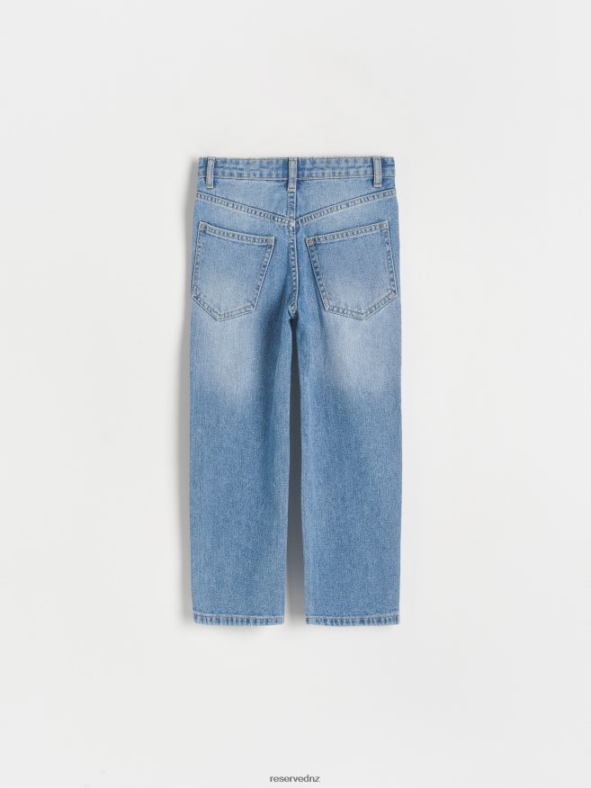 Reserved Girls Ripped Straight Jeans P6H08T1848 Apparel Blue