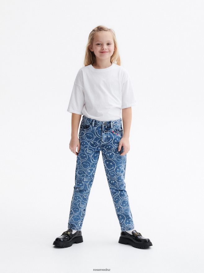 Reserved Girls Smileyworld Boyfriend Jeans P6H08T1968 Apparel Blue