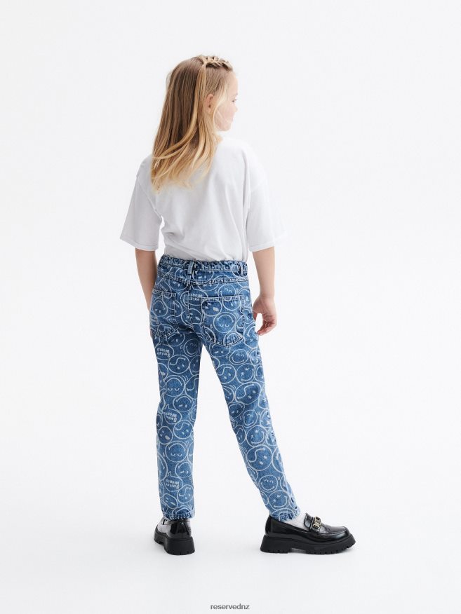 Reserved Girls Smileyworld Boyfriend Jeans P6H08T1968 Apparel Blue