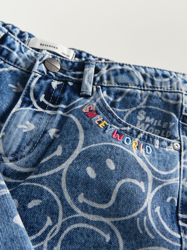 Reserved Girls Smileyworld Boyfriend Jeans P6H08T1968 Apparel Blue