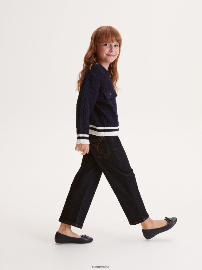 Reserved Girls Straight Fit Jeans P6H08T1765 Apparel Navy