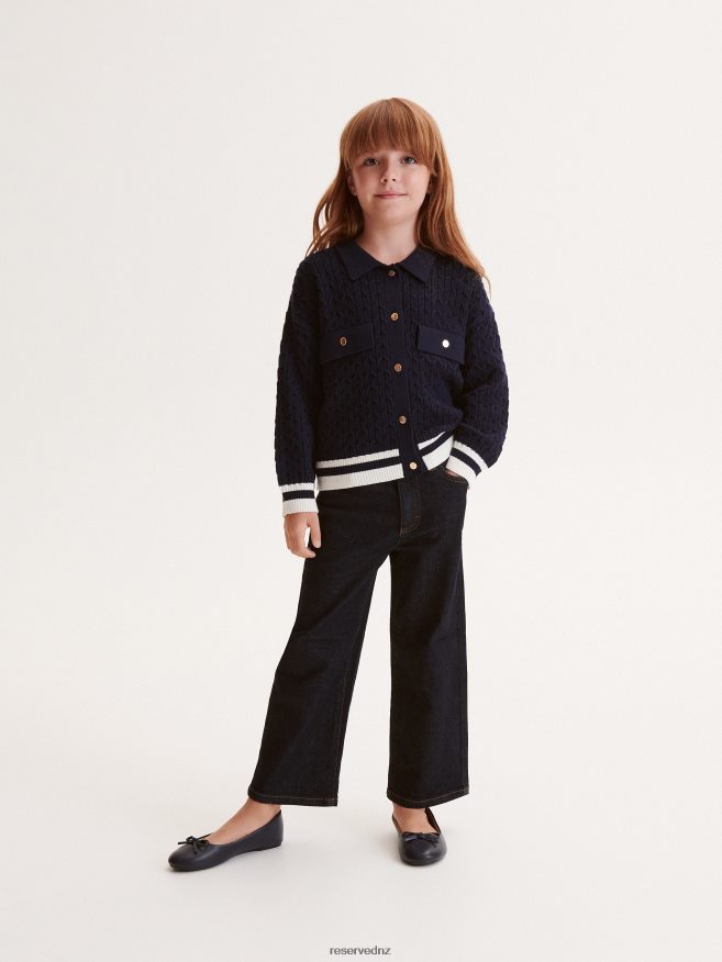 Reserved Girls Straight Fit Jeans P6H08T1765 Apparel Navy