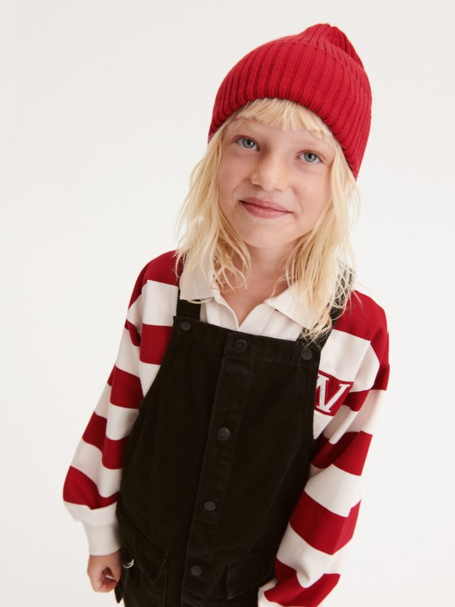 Reserved Girls Denim Dungaree Skirt P6H08T1816 Apparel Black