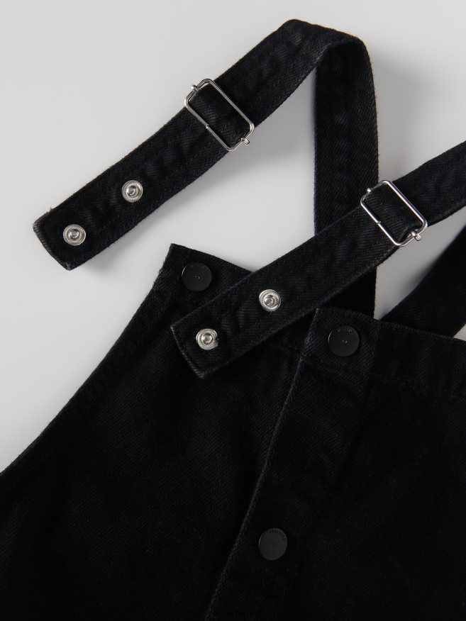 Reserved Girls Denim Dungaree Skirt P6H08T1816 Apparel Black