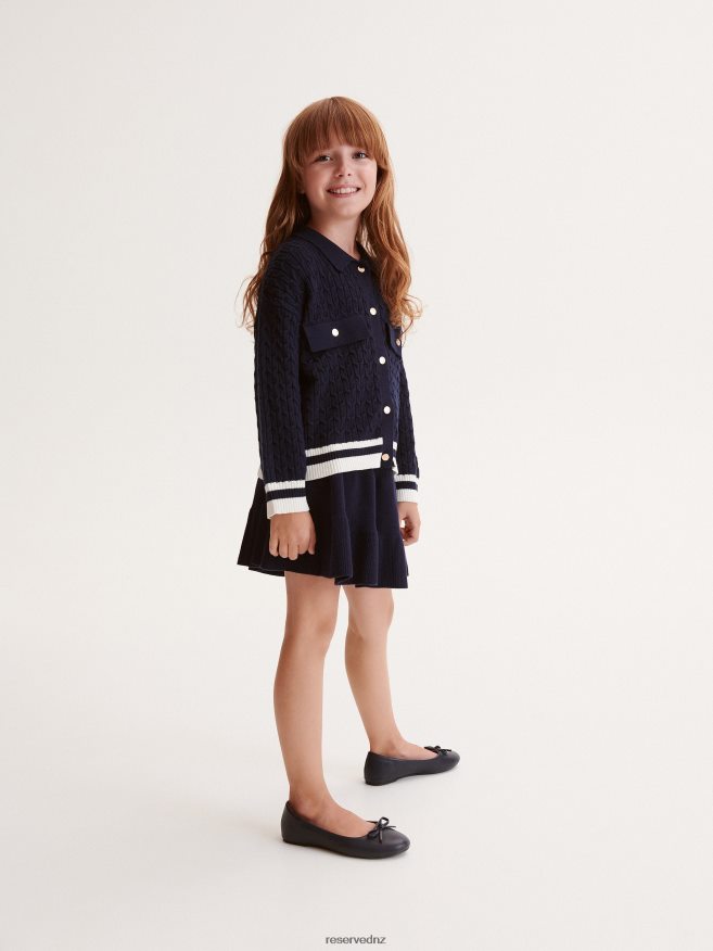 Reserved Girls Jersey Skirt P6H08T1826 Apparel Navy