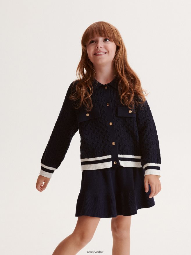 Reserved Girls Jersey Skirt P6H08T1826 Apparel Navy