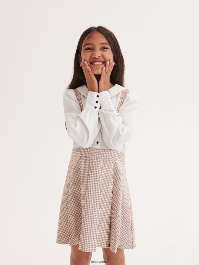 Reserved Girls Pleated Skirt With Braces P6H08T1832 Apparel Multicolor