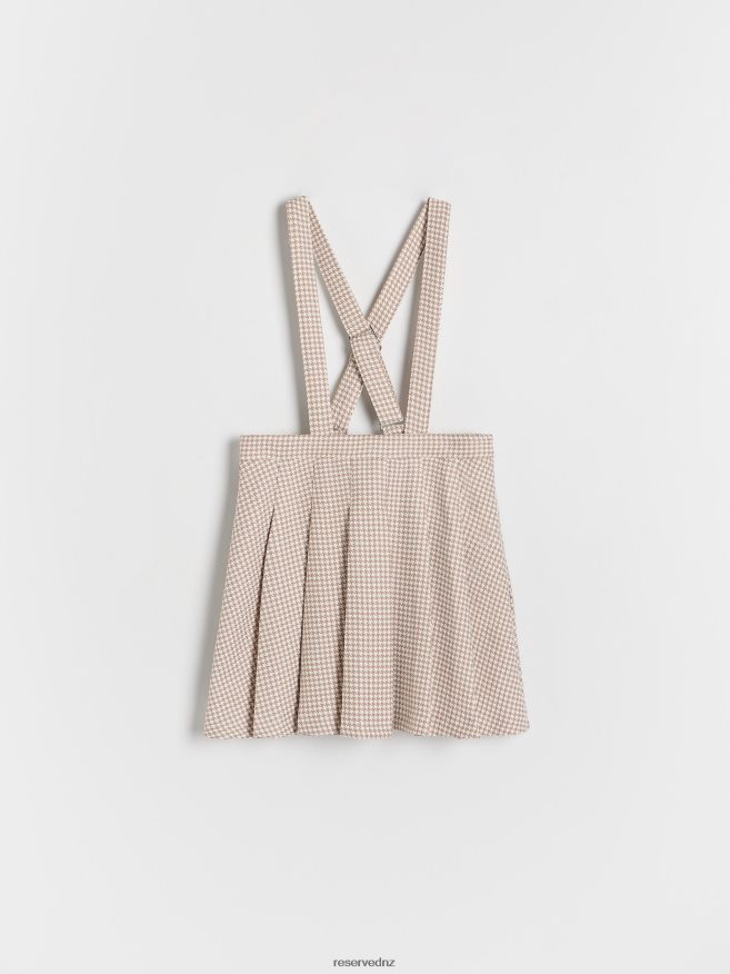 Reserved Girls Pleated Skirt With Braces P6H08T1832 Apparel Multicolor