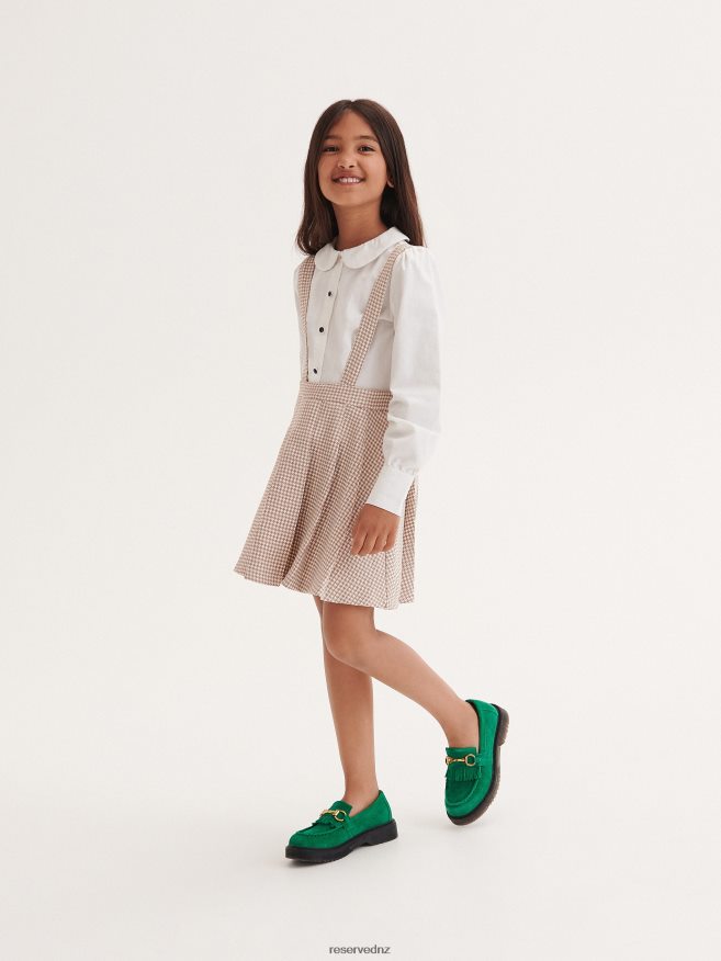 Reserved Girls Pleated Skirt With Braces P6H08T1832 Apparel Multicolor