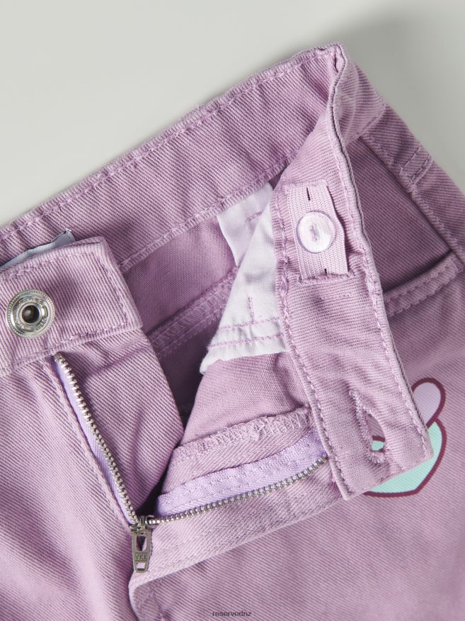 Reserved Girls Pusheen Skirt With Prints P6H08T1857 Apparel Lavender