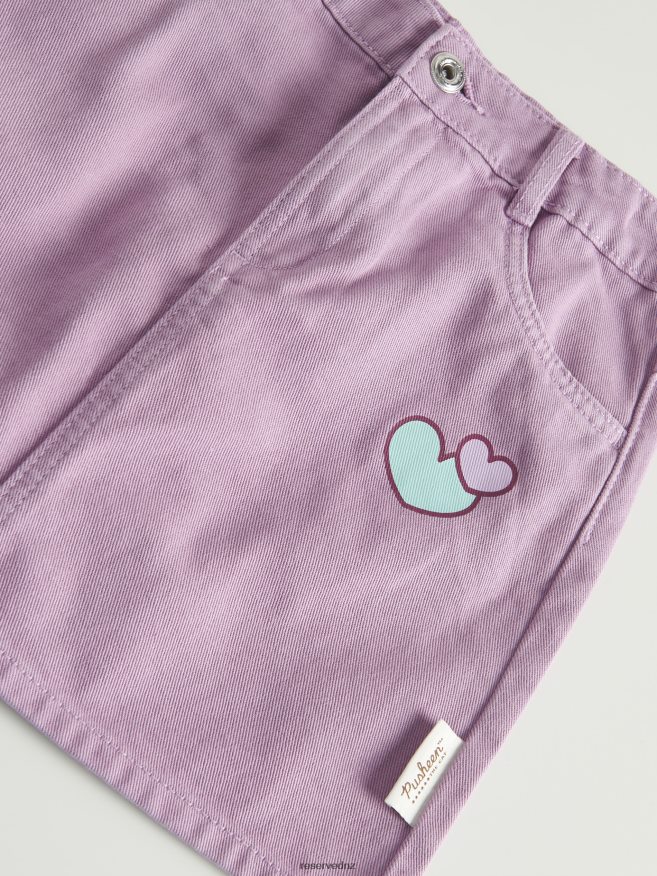 Reserved Girls Pusheen Skirt With Prints P6H08T1857 Apparel Lavender