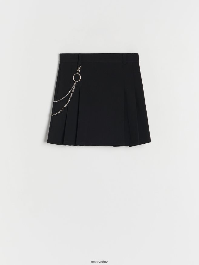Reserved Girls Skirt & Chain P6H08T1789 Apparel Black