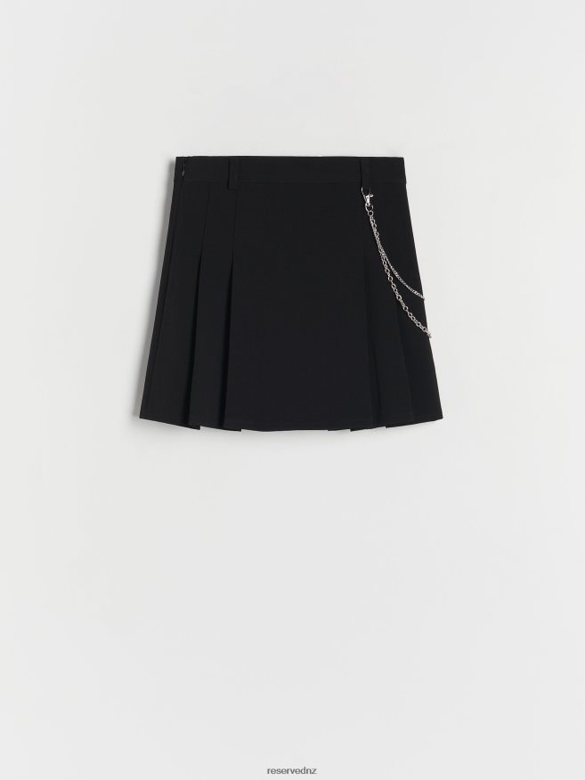 Reserved Girls Skirt & Chain P6H08T1789 Apparel Black
