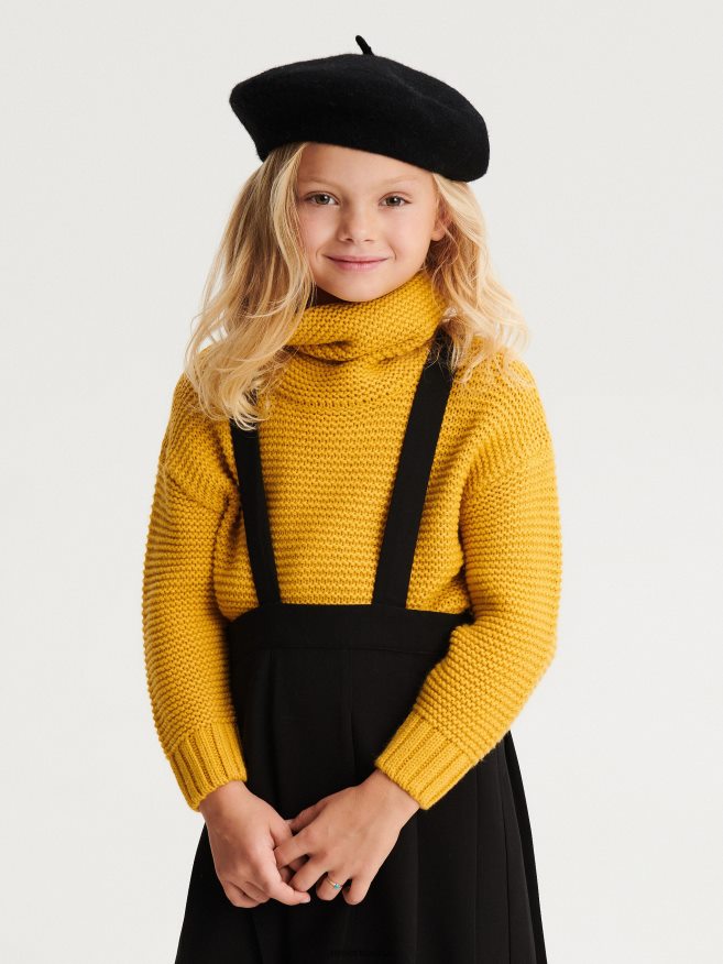 Reserved Girls Skirt With Braces P6H08T1960 Apparel Black