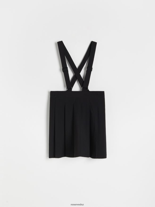 Reserved Girls Skirt With Braces P6H08T1960 Apparel Black