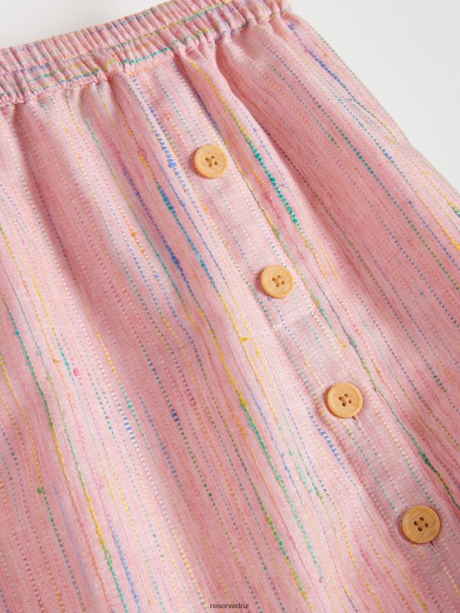 Reserved Girls Skirt With Buttons P6H08T1988 Apparel Pink