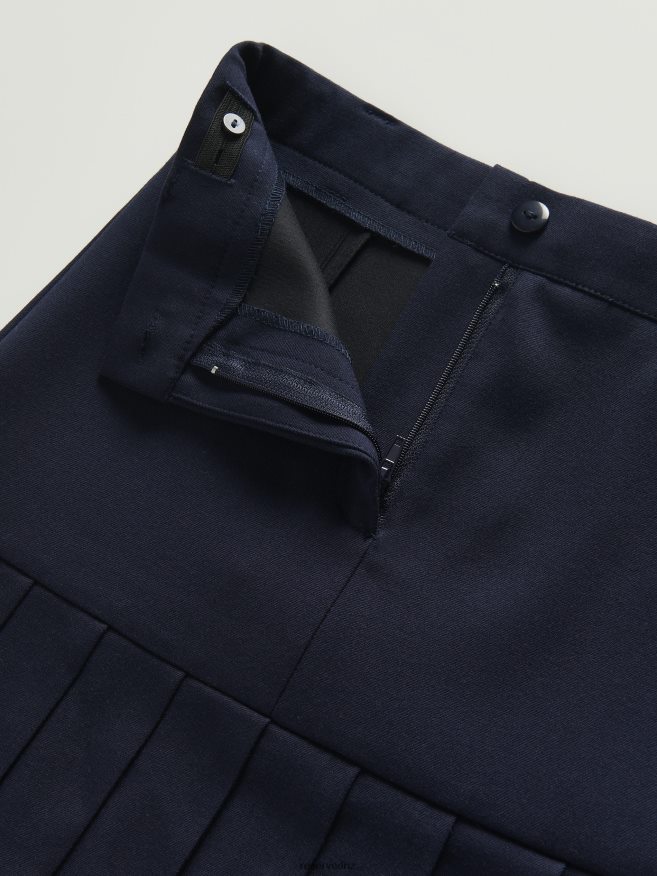 Reserved Girls Skirt With Pleated Hem P6H08T1909 Apparel Navy