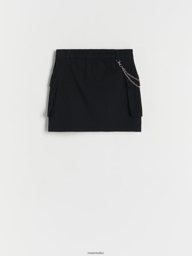 Reserved Girls Skirt With Pockets P6H08T1759 Apparel Black