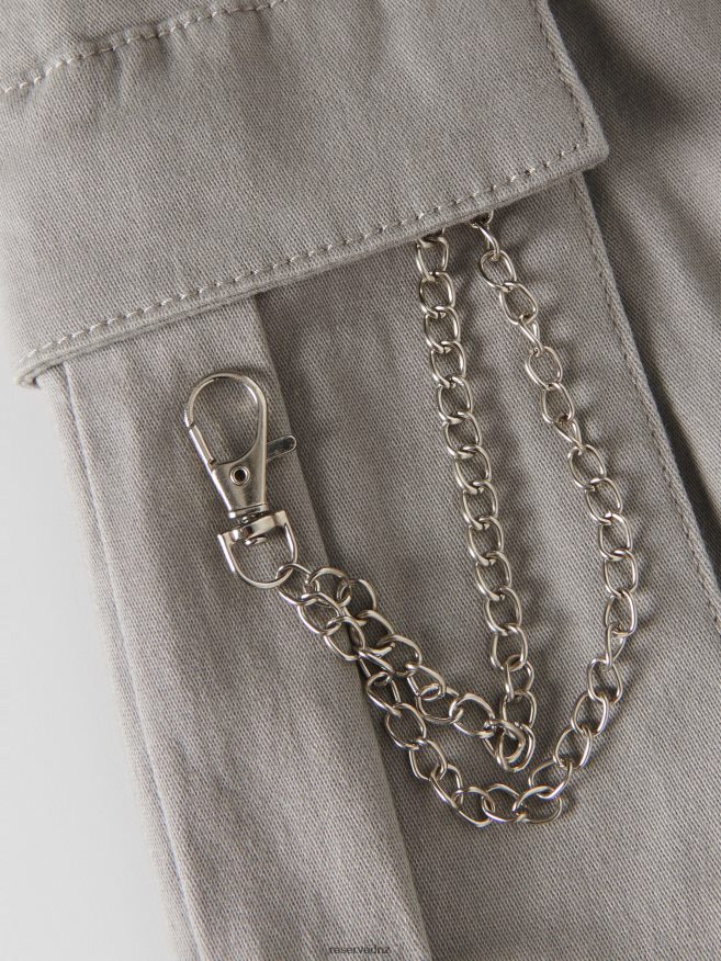 Reserved Girls Skirt With Pockets P6H08T1908 Apparel Light Grey