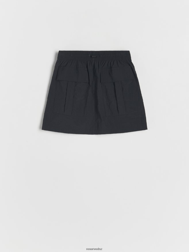 Reserved Girls Skirt With Pockets P6H08T1987 Apparel Black