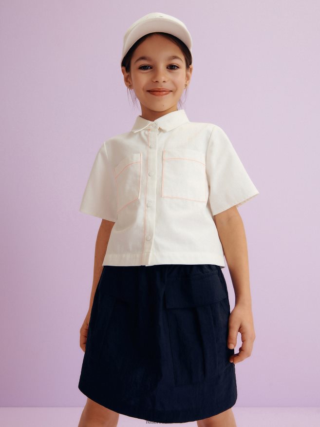 Reserved Girls Skirt With Pockets P6H08T1987 Apparel Black