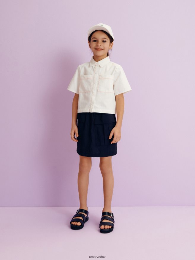 Reserved Girls Skirt With Pockets P6H08T1987 Apparel Black