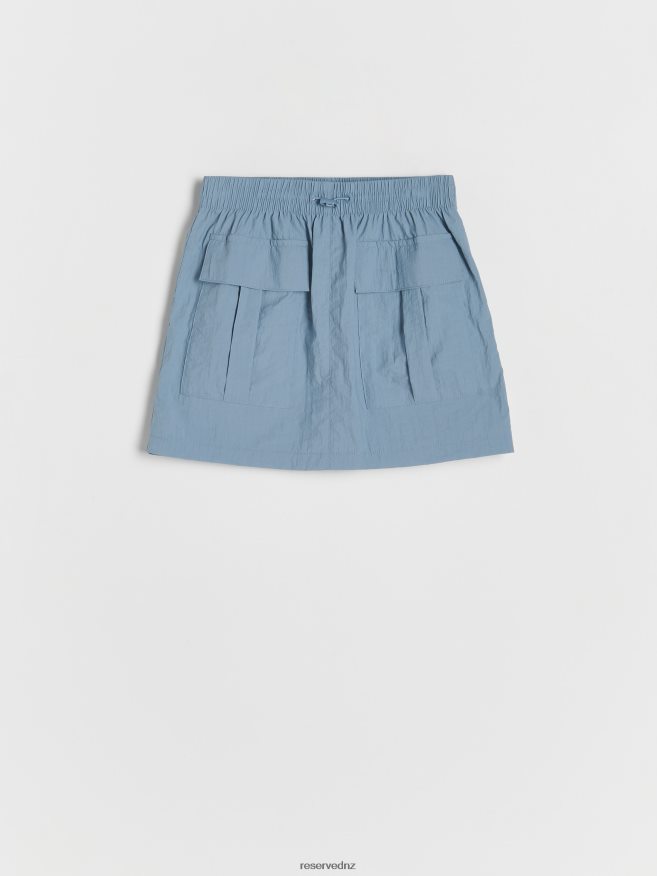 Reserved Girls Skirt With Pockets P6H08T1996 Apparel Pale Blue