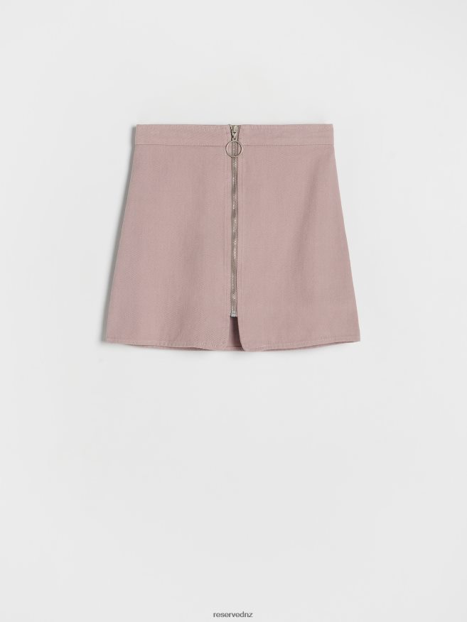 Reserved Girls Skirt With Zippers P6H08T1712 Apparel Coffee