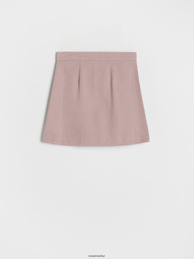 Reserved Girls Skirt With Zippers P6H08T1712 Apparel Coffee