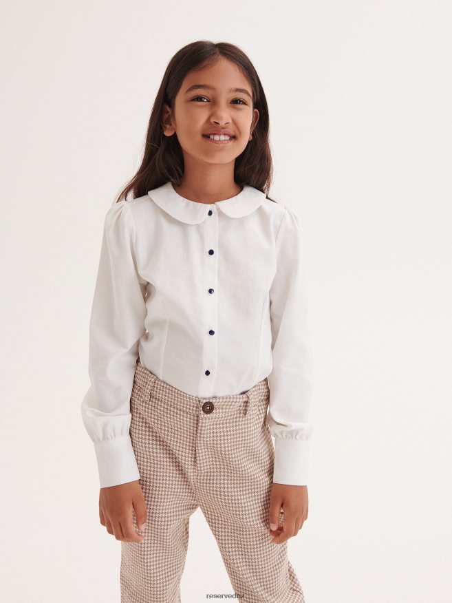 Reserved Girls Check Trousers P6H08T1901 Apparel Coffee