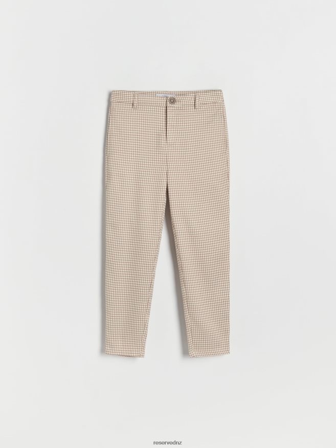 Reserved Girls Check Trousers P6H08T1901 Apparel Coffee