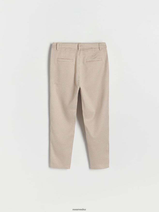 Reserved Girls Check Trousers P6H08T1901 Apparel Coffee