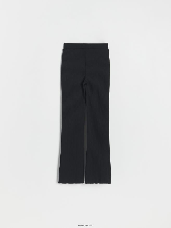 Reserved Girls Cotton Rich Flare Trousers P6H08T1706 Apparel Black
