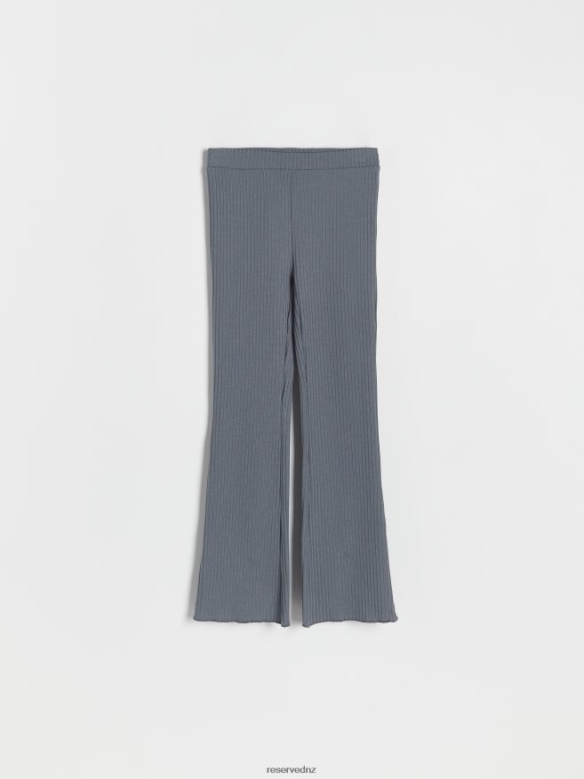 Reserved Girls Cotton Rich Flare Trousers P6H08T1707 Apparel Dark Grey