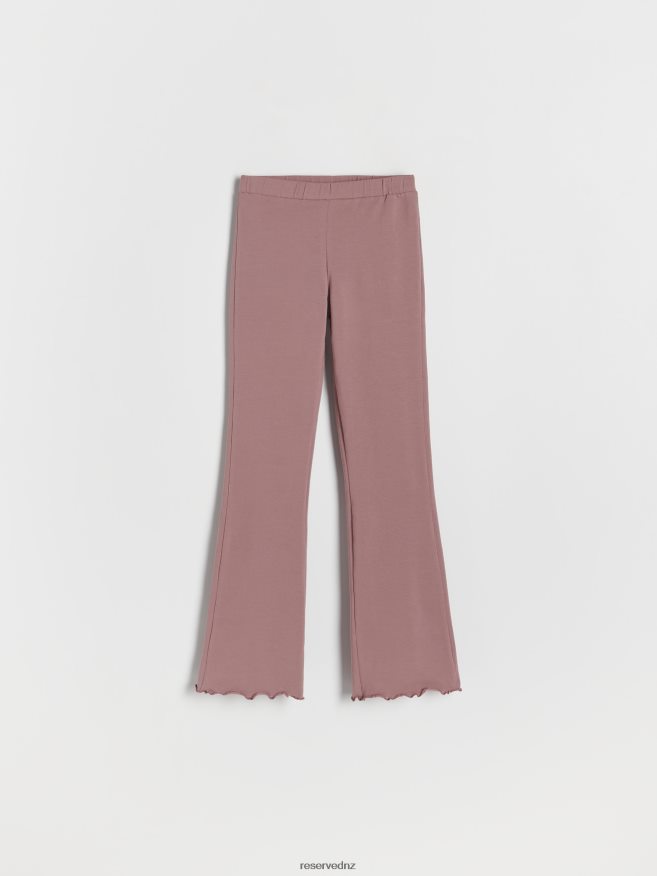 Reserved Girls Cotton Rich Flare Trousers P6H08T1856 Apparel Coffee
