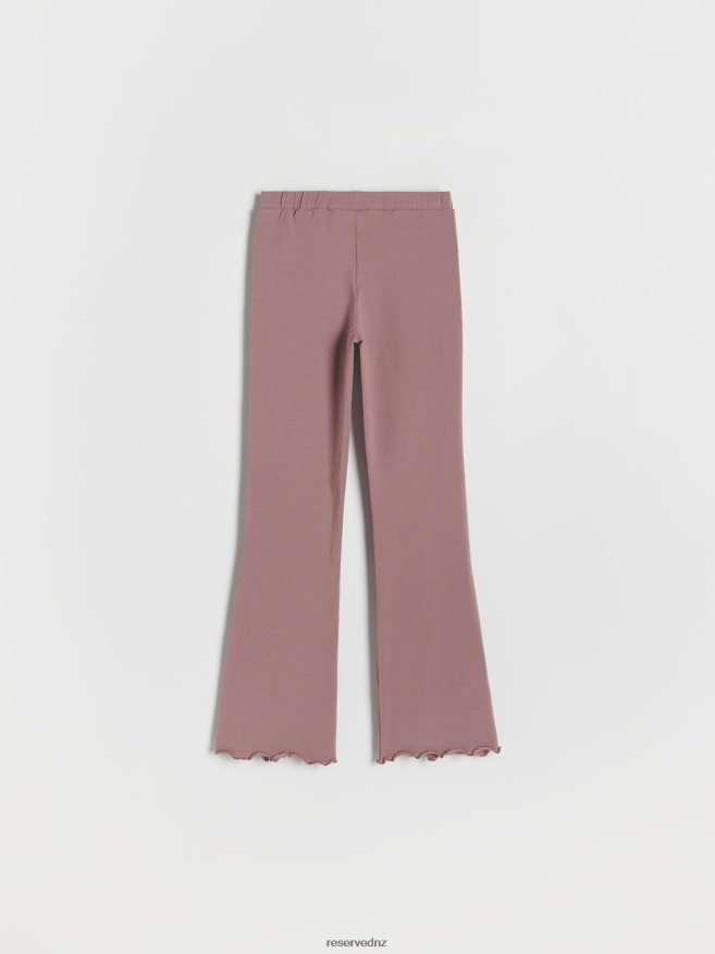 Reserved Girls Cotton Rich Flare Trousers P6H08T1943 Apparel Coffee