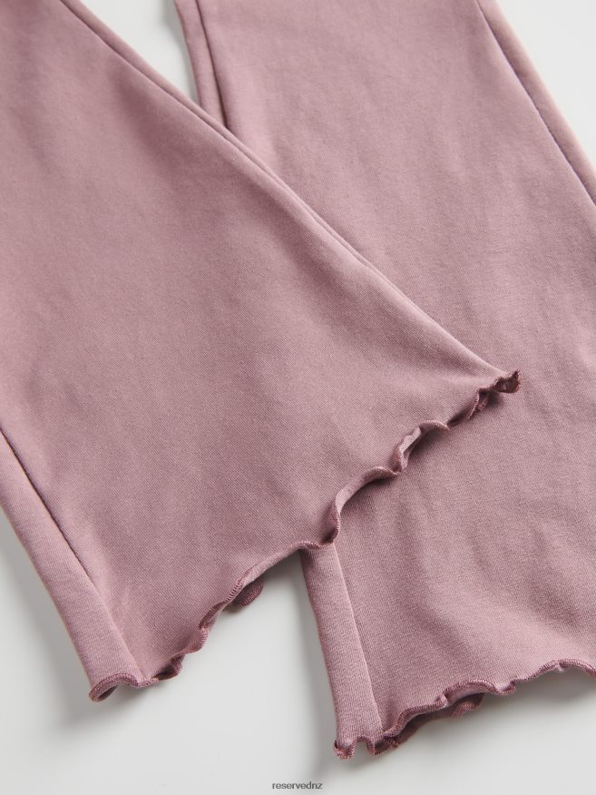 Reserved Girls Cotton Rich Flare Trousers P6H08T1943 Apparel Coffee