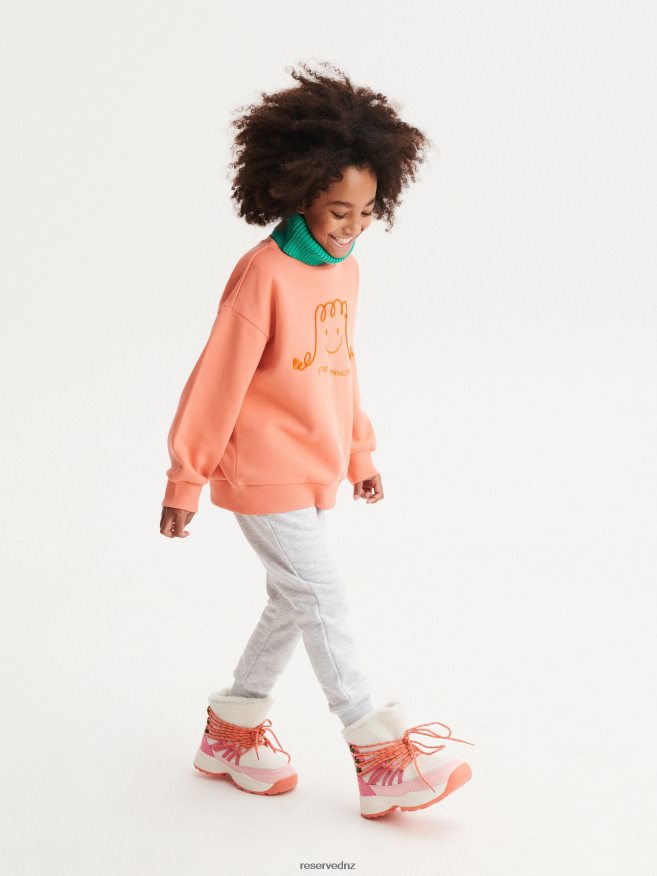 Reserved Girls Cotton Rich Sweatpants P6H08T1947 Apparel Light Grey