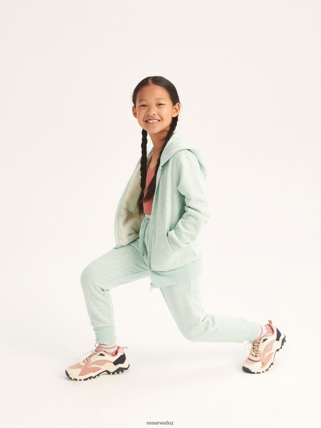 Reserved Girls Cotton Rich Sweatpants P6H08T1985 Apparel Pale Green