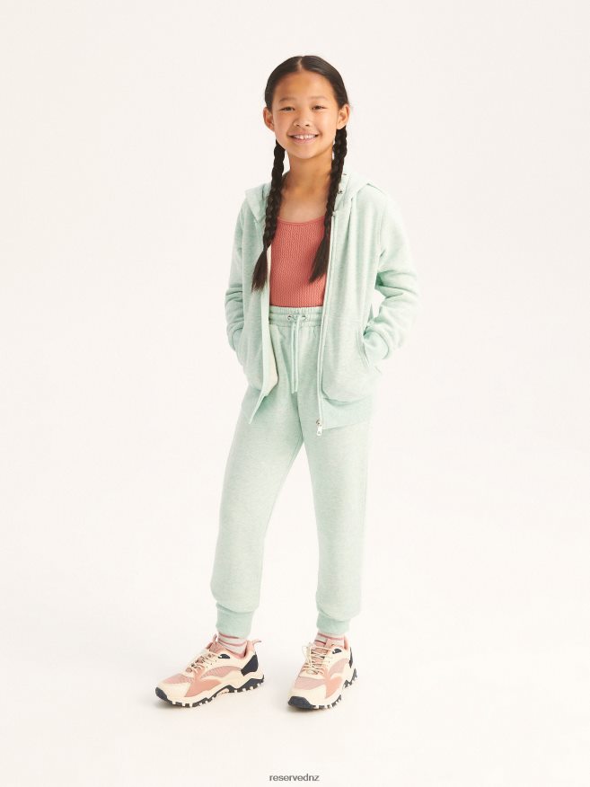 Reserved Girls Cotton Rich Sweatpants P6H08T1985 Apparel Pale Green