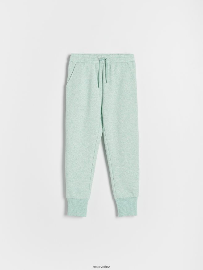 Reserved Girls Cotton Rich Sweatpants P6H08T1985 Apparel Pale Green