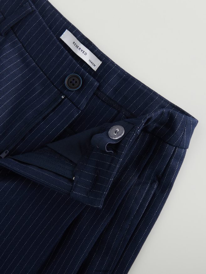 Reserved Girls Elegant Stripe Trousers P6H08T1786 Apparel Navy