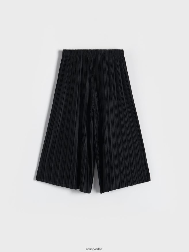 Reserved Girls Pleated Culottes P6H08T1881 Apparel Black