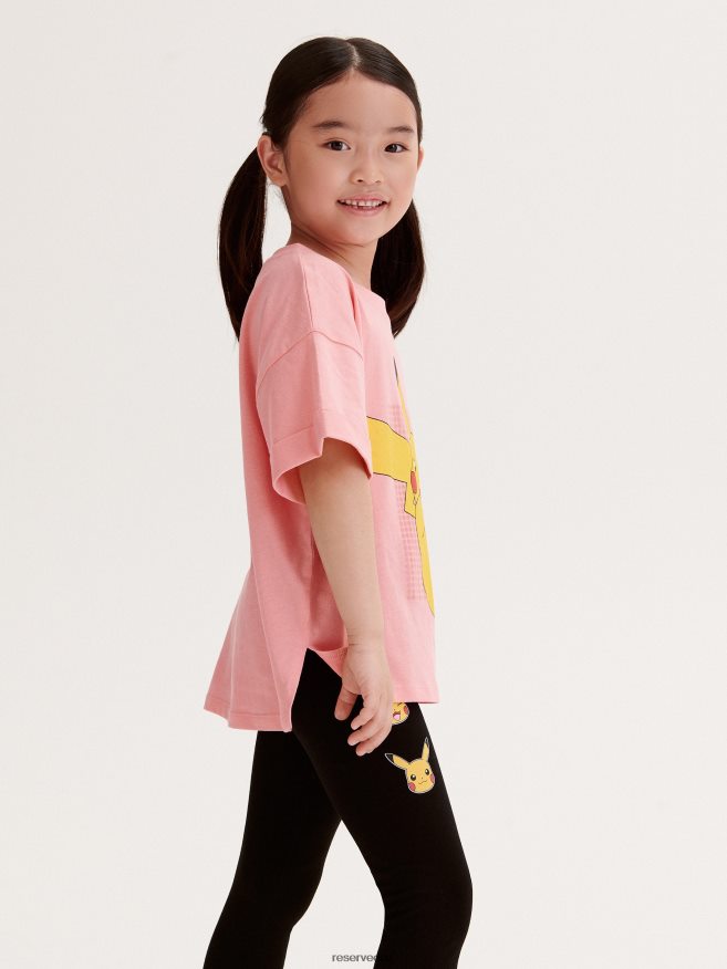 Reserved Girls Pokemon Applique Leggings P6H08T1757 Apparel Black